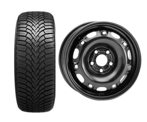 Roata completa VW Polo, Skoda Fabia, Seat Ibiza janta otel ALCAR 5210 5x14 + anvelopa Iarna Sailun IceBlazer Alpine+ 165/70R14 81T Roti complete Skoda